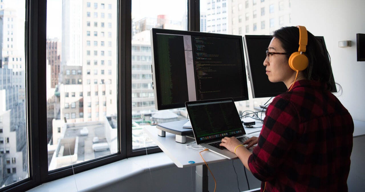 adult-coder-coding-1181676 real world applications for python are varied. This is an engineer writing python code