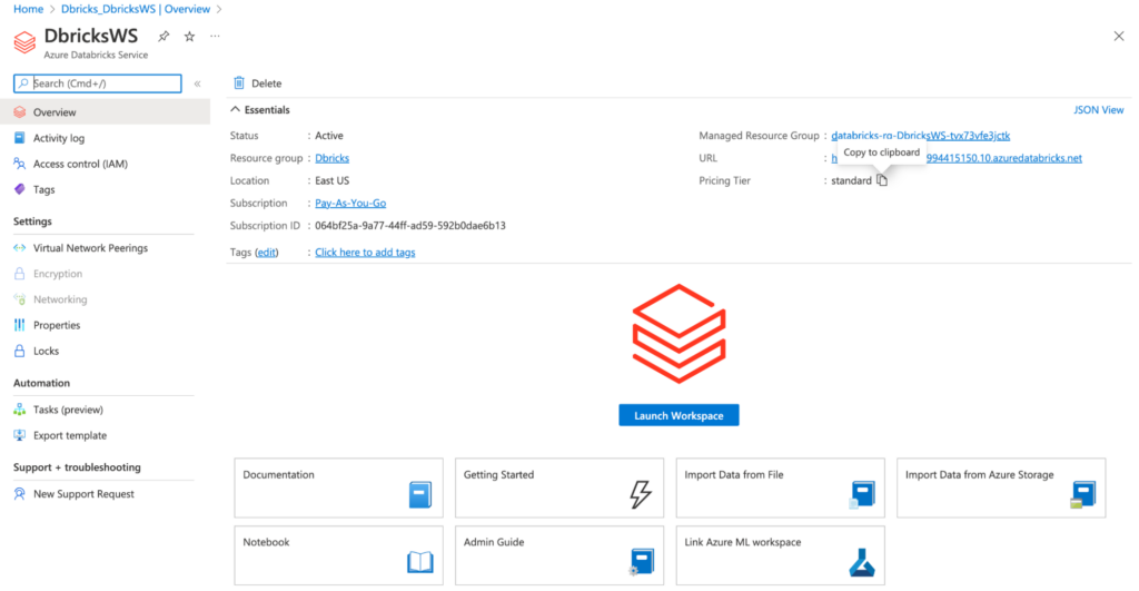 Databricks page