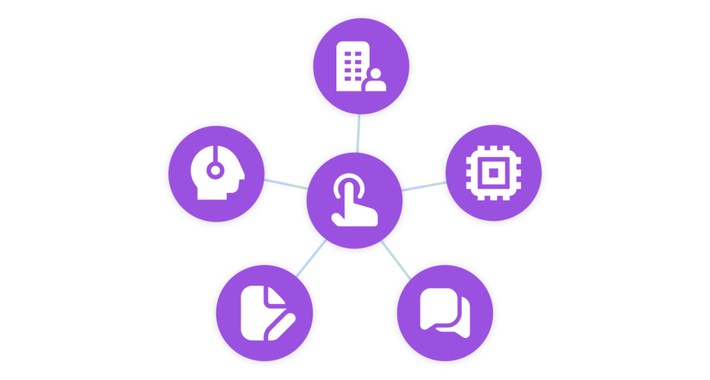 An image depicting use cases of large language models in various industries.