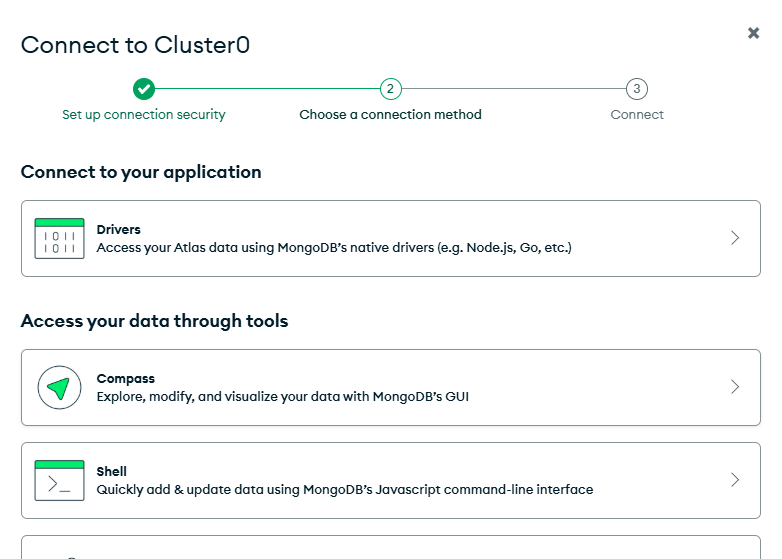 Connect to MongoDB Compass (1)