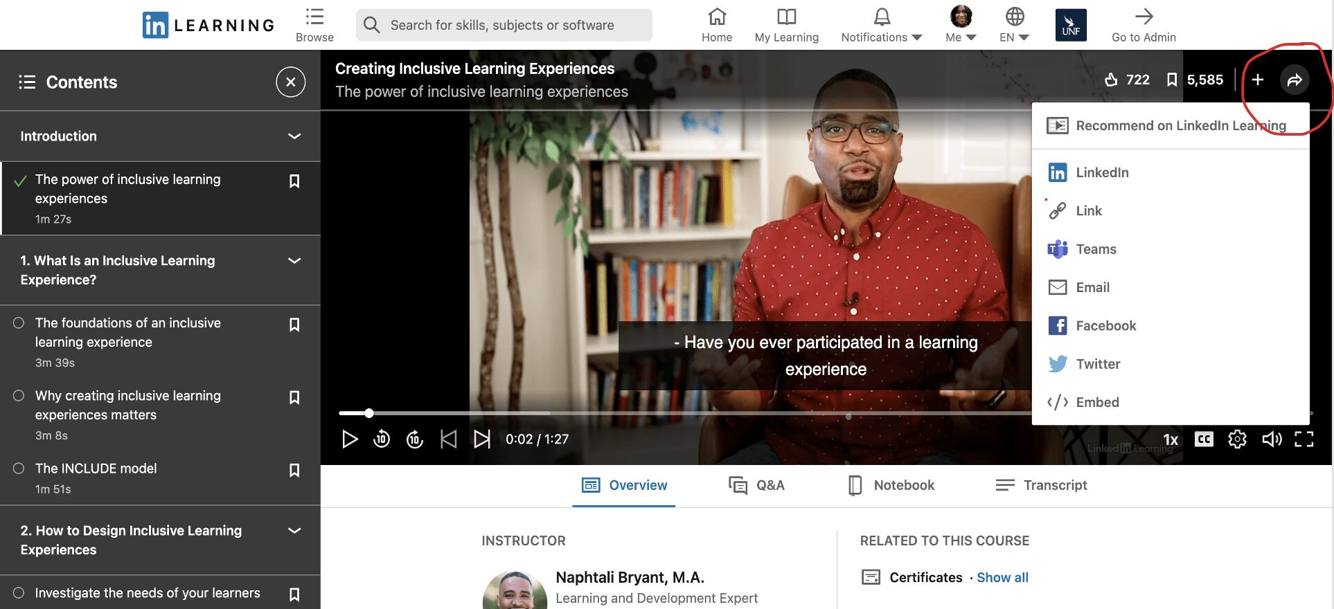 LinkedIn Learning Teaching Style