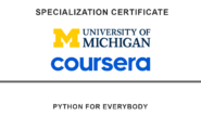 University of Michigan Python for Everybody Specialization