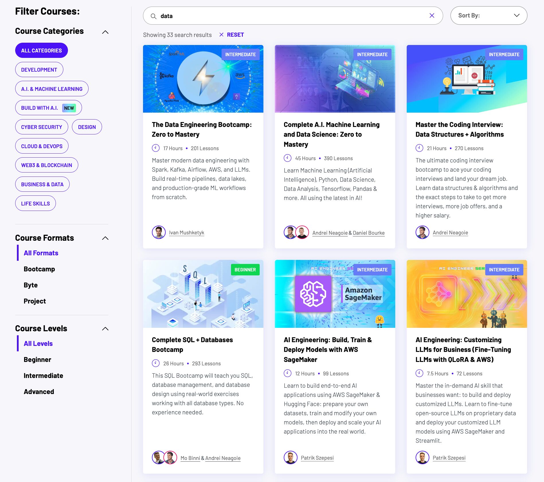 Zero to Mastery Topics