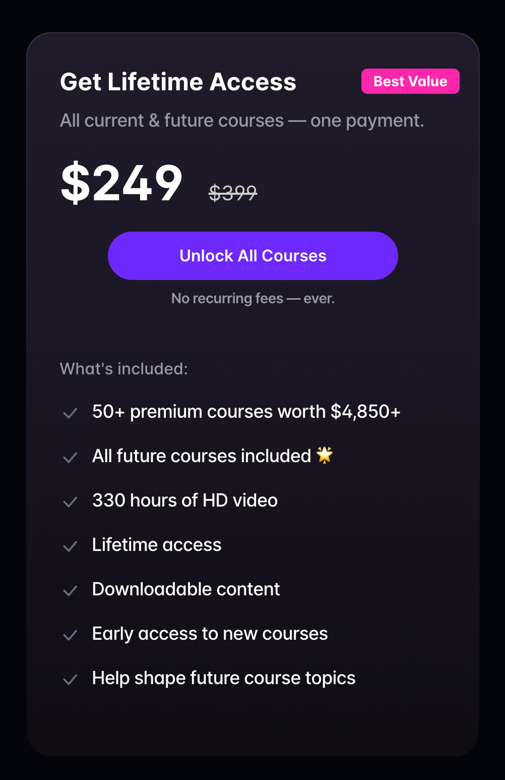 Code with Mosh Pricing