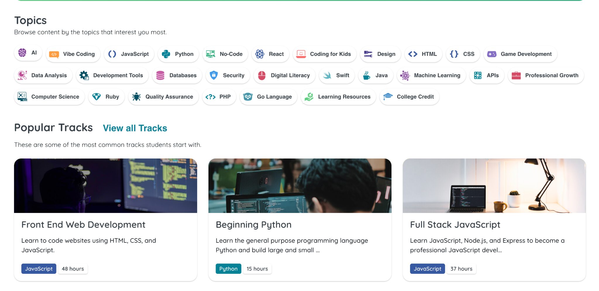 Team Treehouse Topics