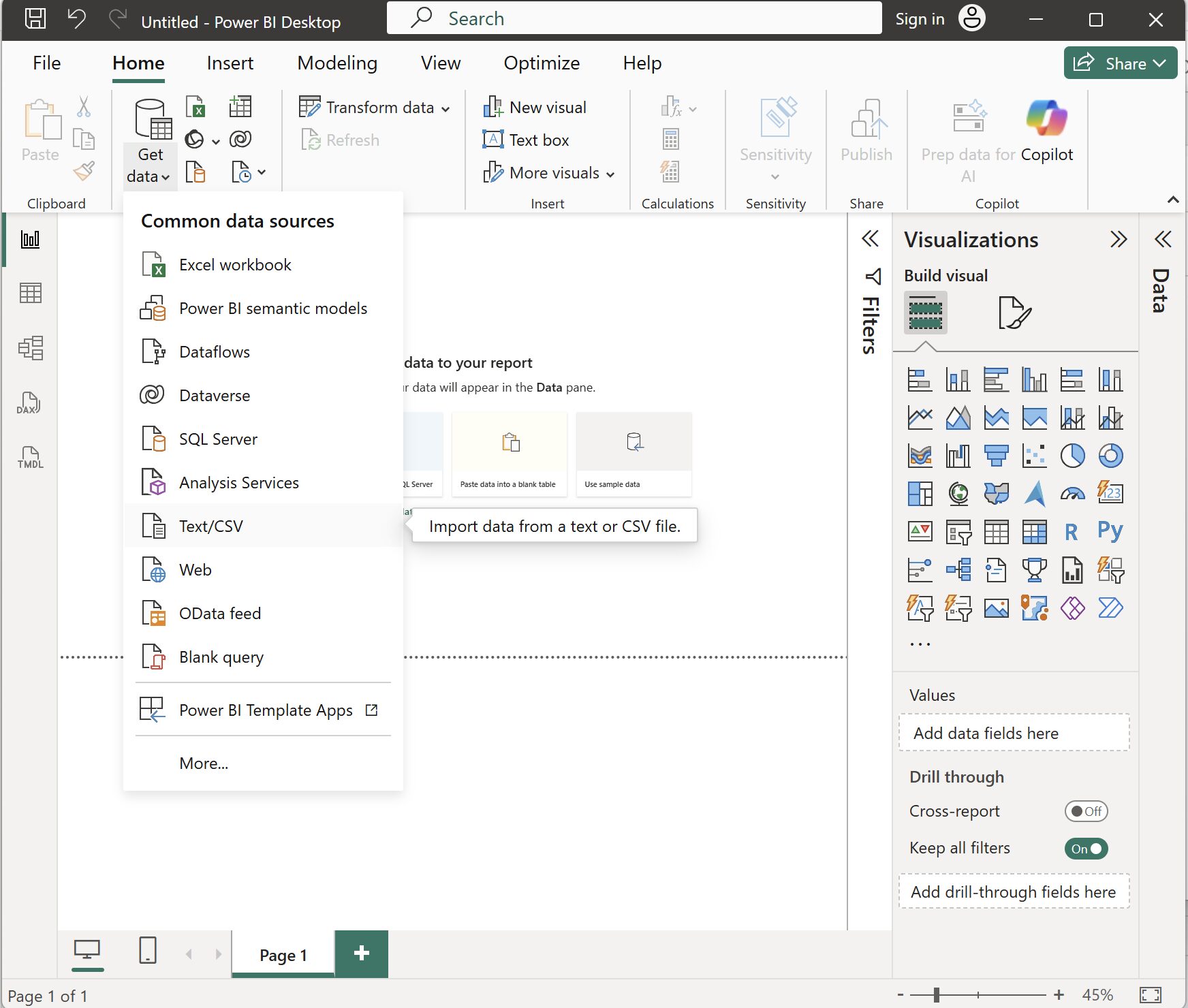 Loading the Practice Semantic Model in Power BI