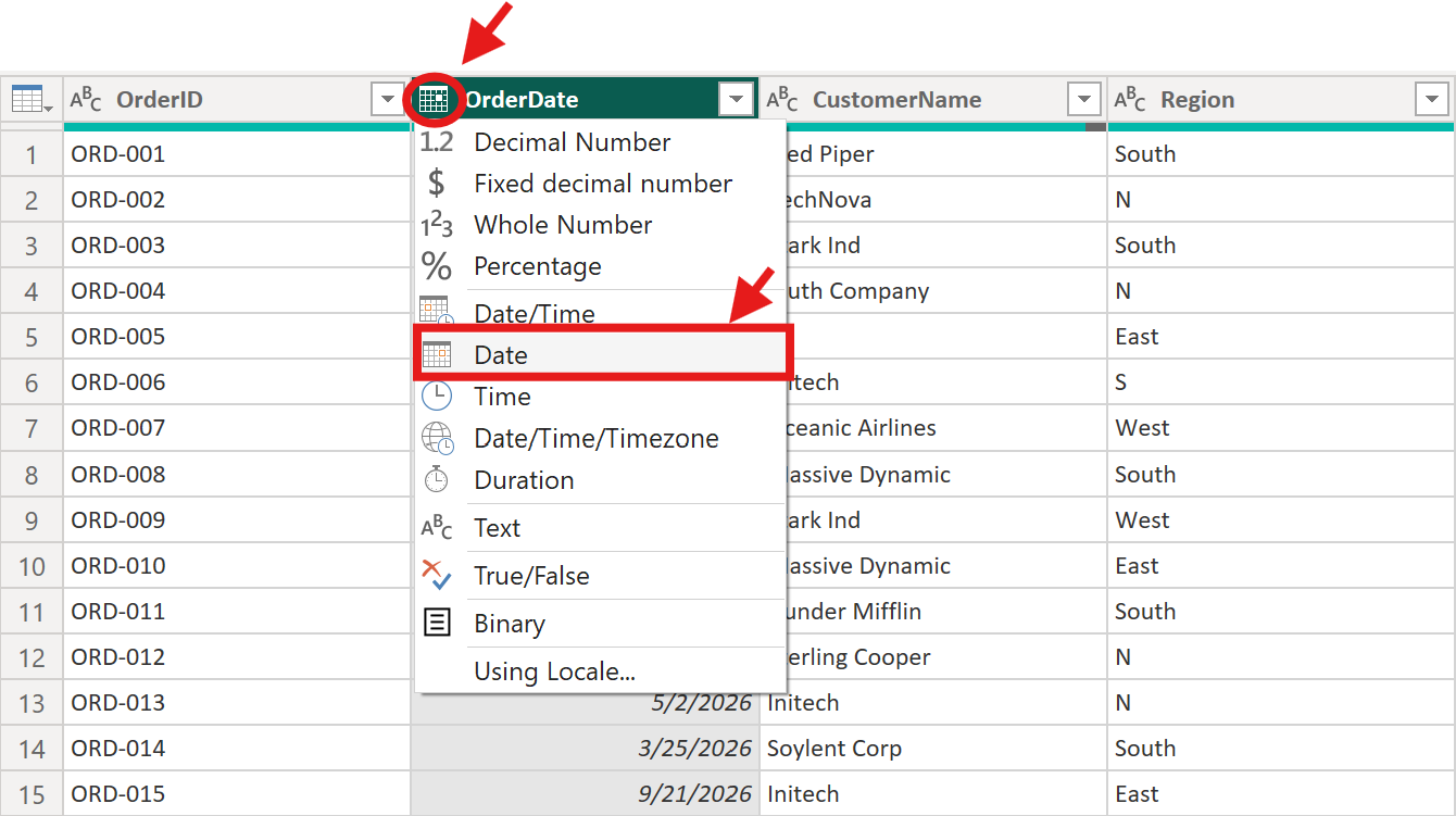 Power BI Data Types