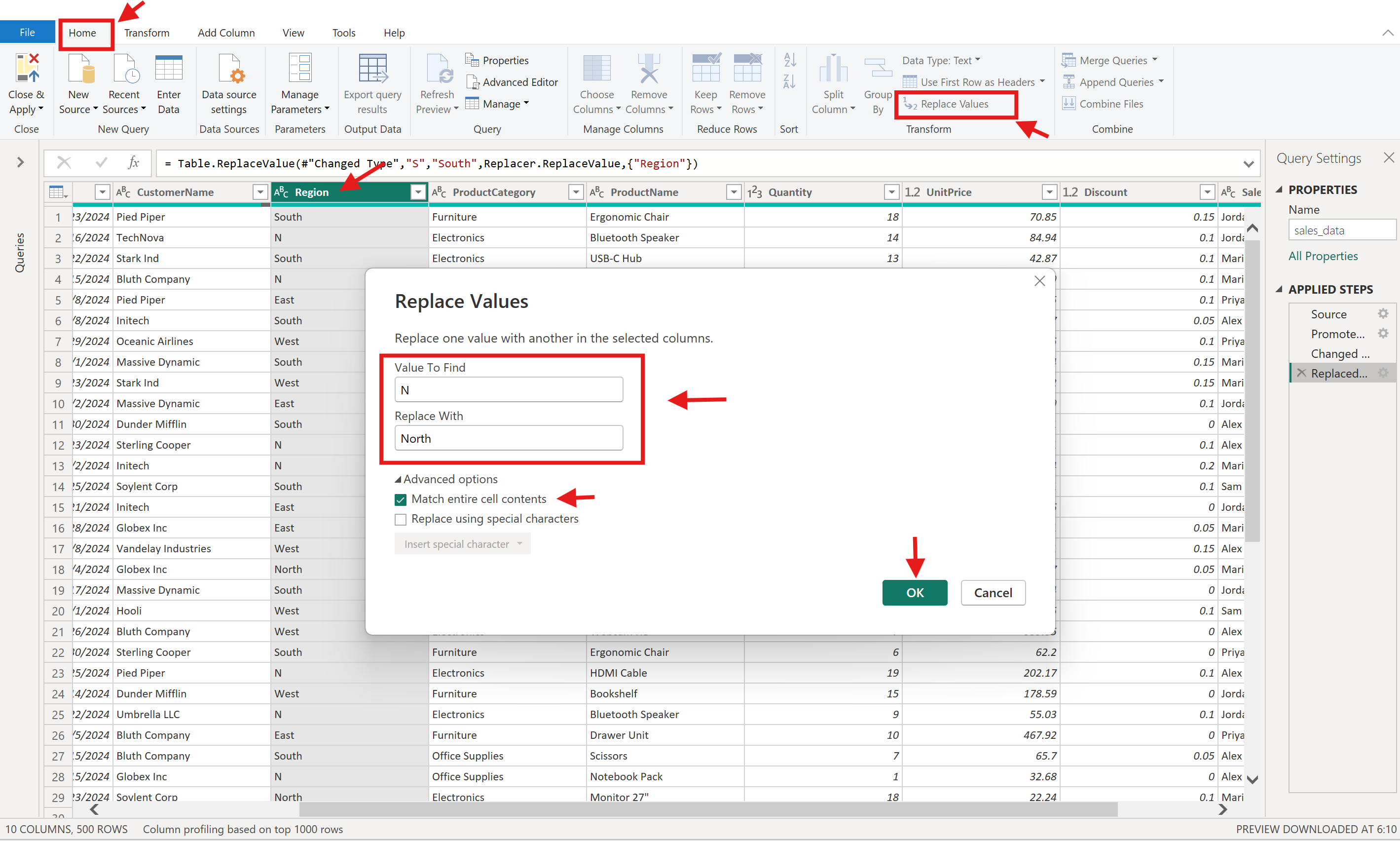 Power BI Replace Values