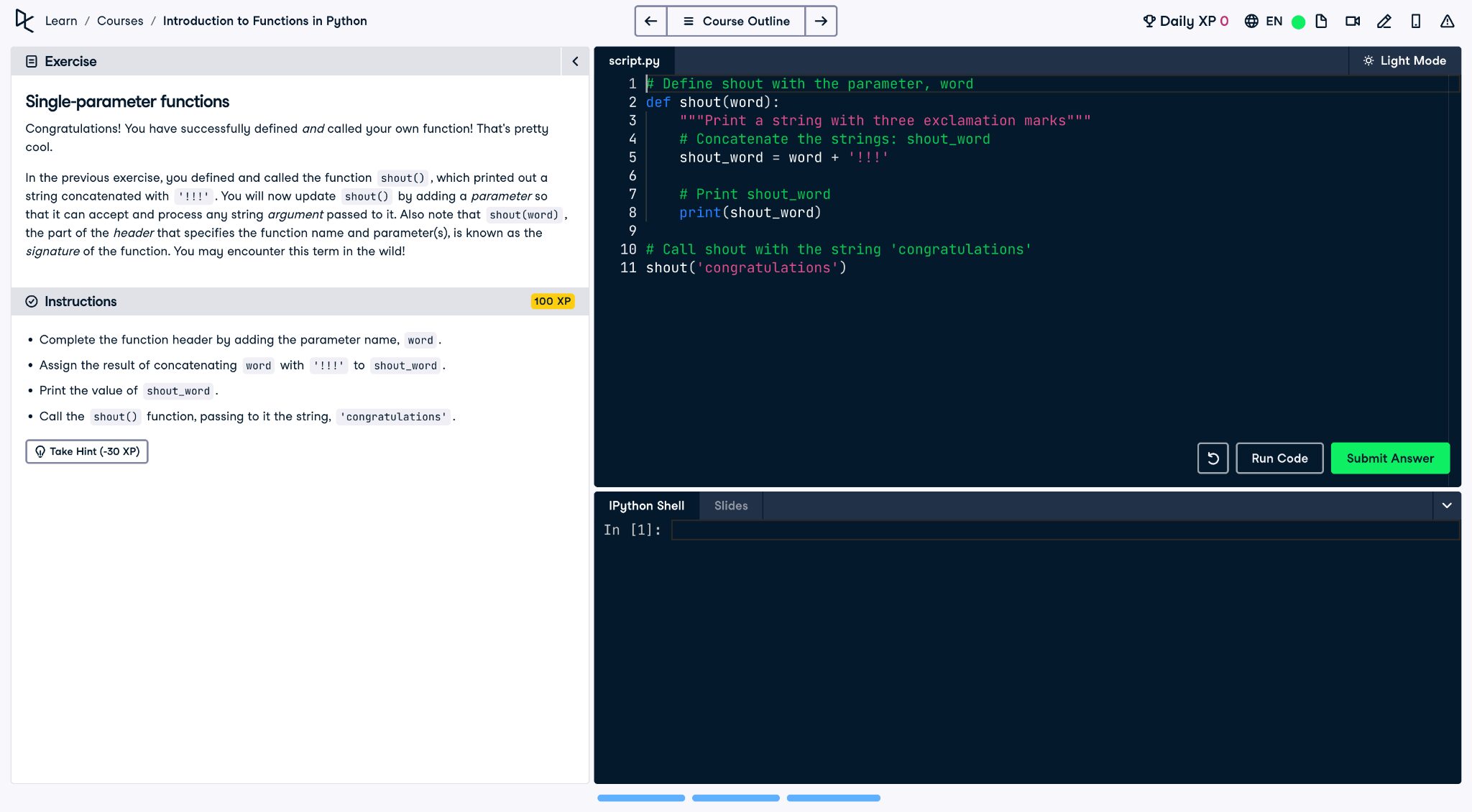 DataCamp's Learning Format
