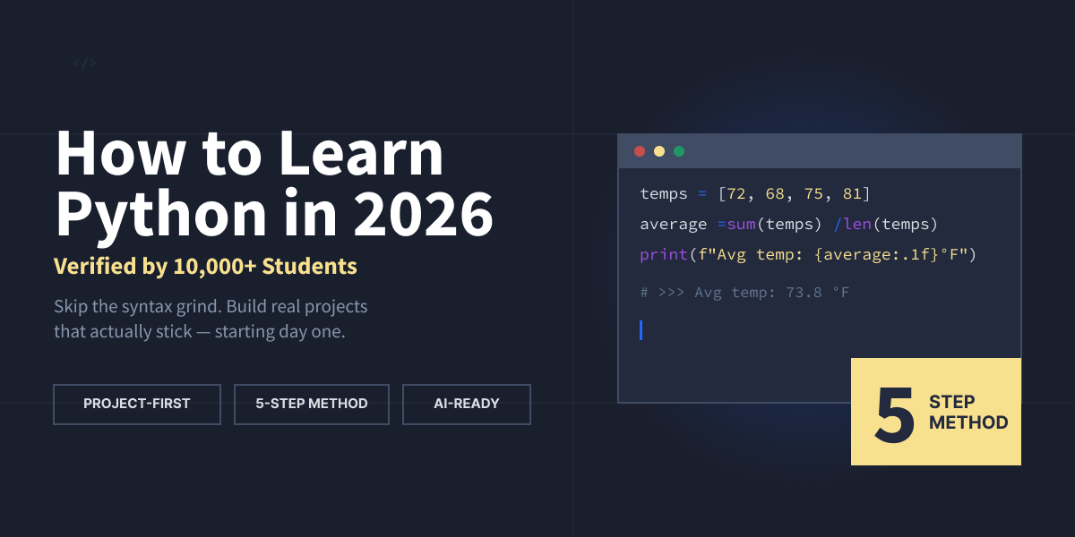 How To Learn Python In 2026 Verified By 10K Students How To Learn Python In 2026 Verified By 10K Students