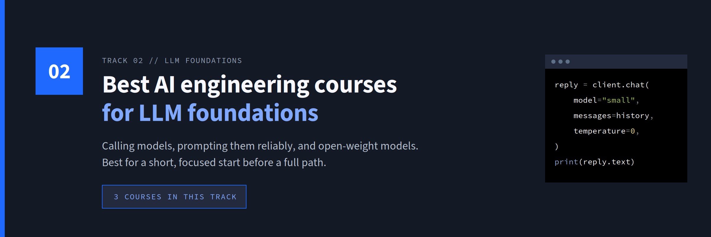 Best AI engineering courses for LLM foundations