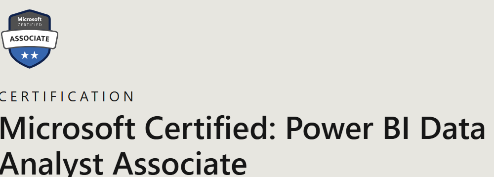Microsoft PL-300 Power BI Data Analyst Associate certification