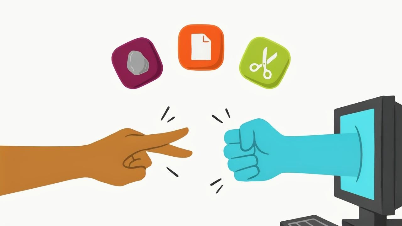 Rock, Paper, Scissors project illustration